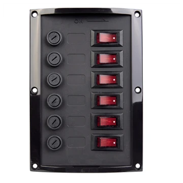 Six switch vertical panel